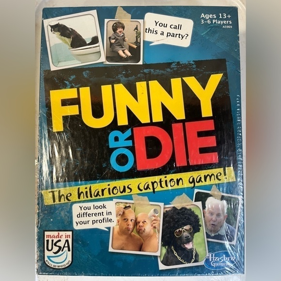NIB Funny or Die Board Game - Hasbro Gaming 2013 Edition New Sealed - Picture 2 of 8
